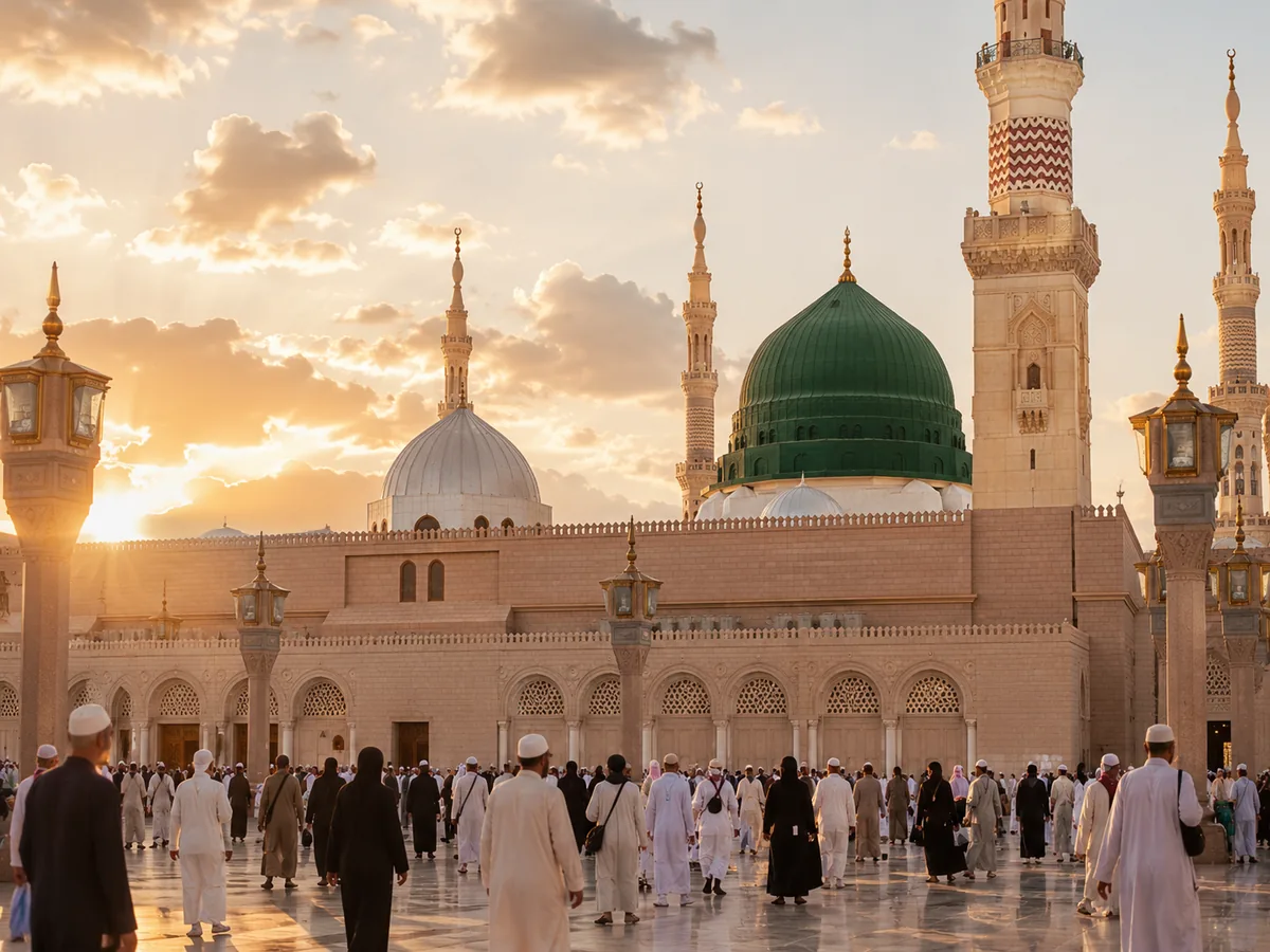 Nabawi Mosque at Sunset